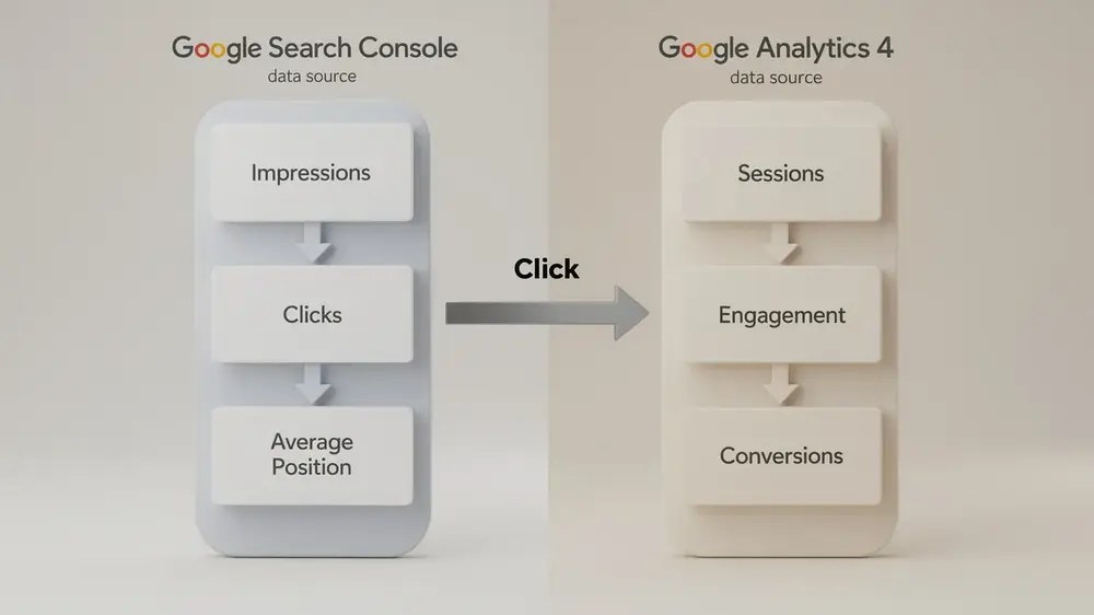 Separating Google Search Console and GA4 Data in Your Report