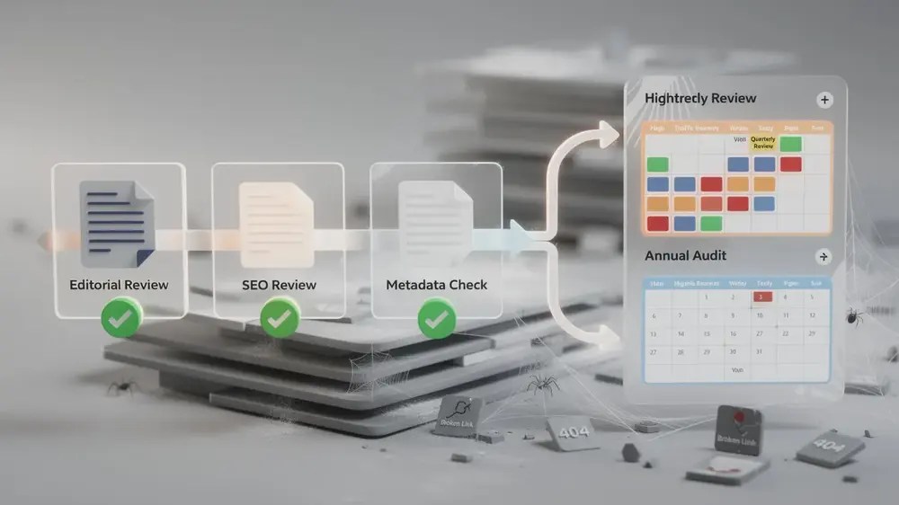 Content Approval Workflows and Update Cadence Policies