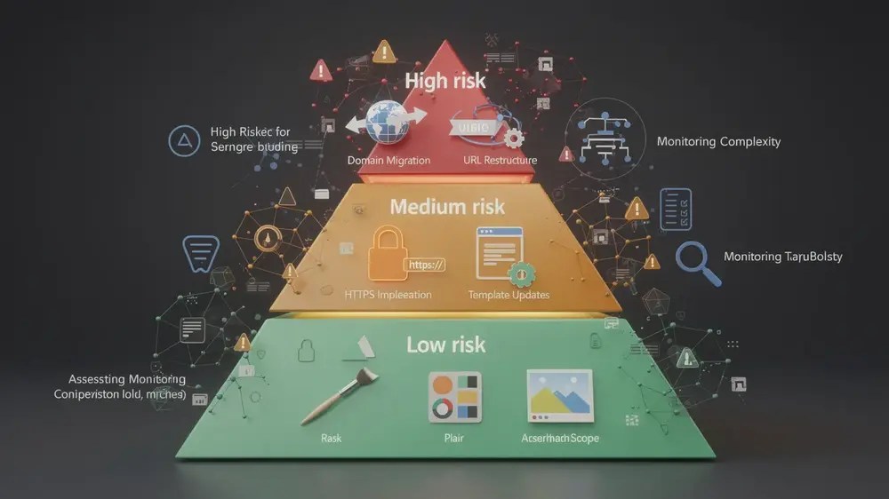 Framework for classifying SEO risk by scope impact reversibility and detectability