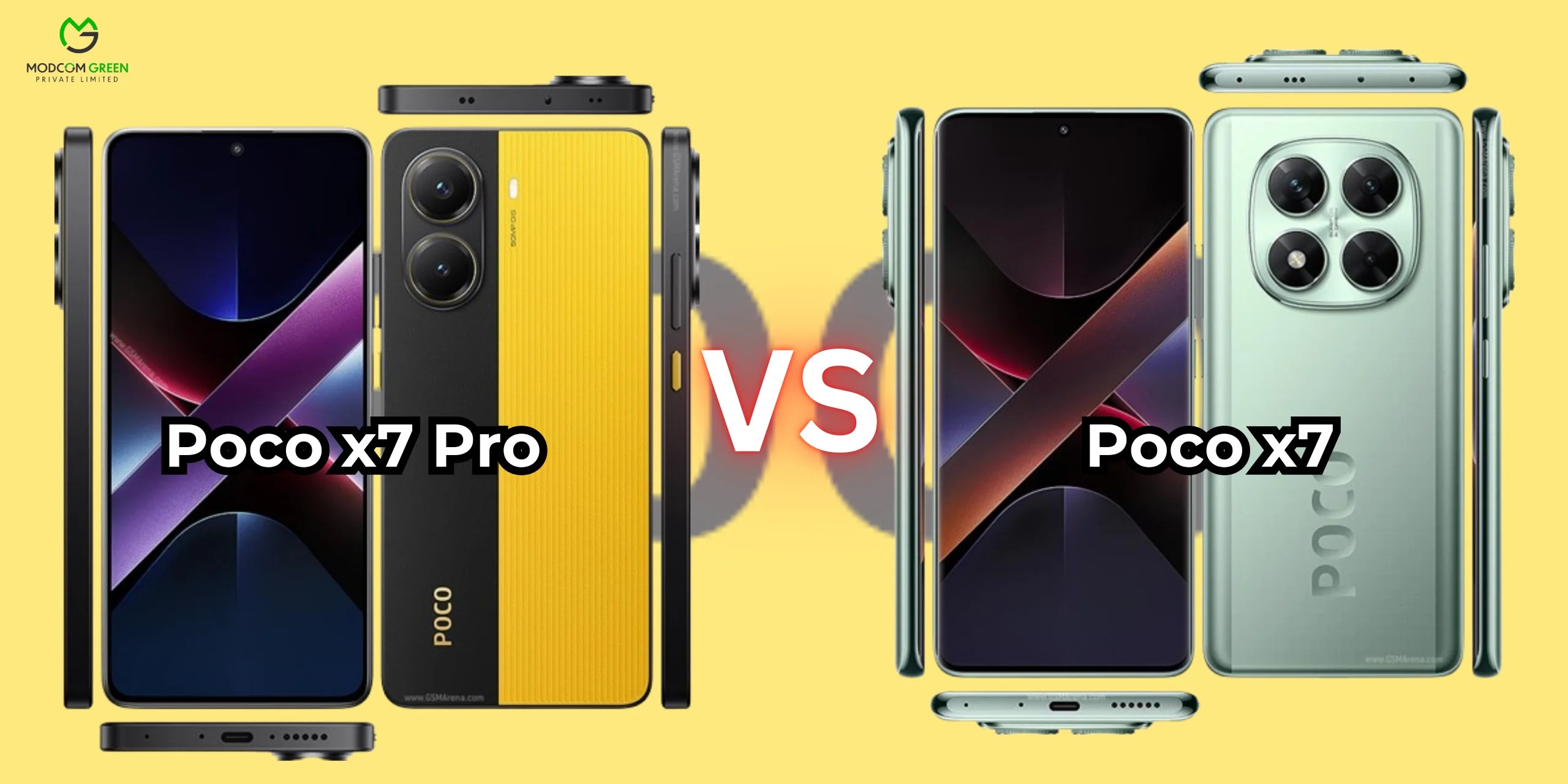 POCO X7 VS X7 Pro- Modcom Green Pvt Ltd