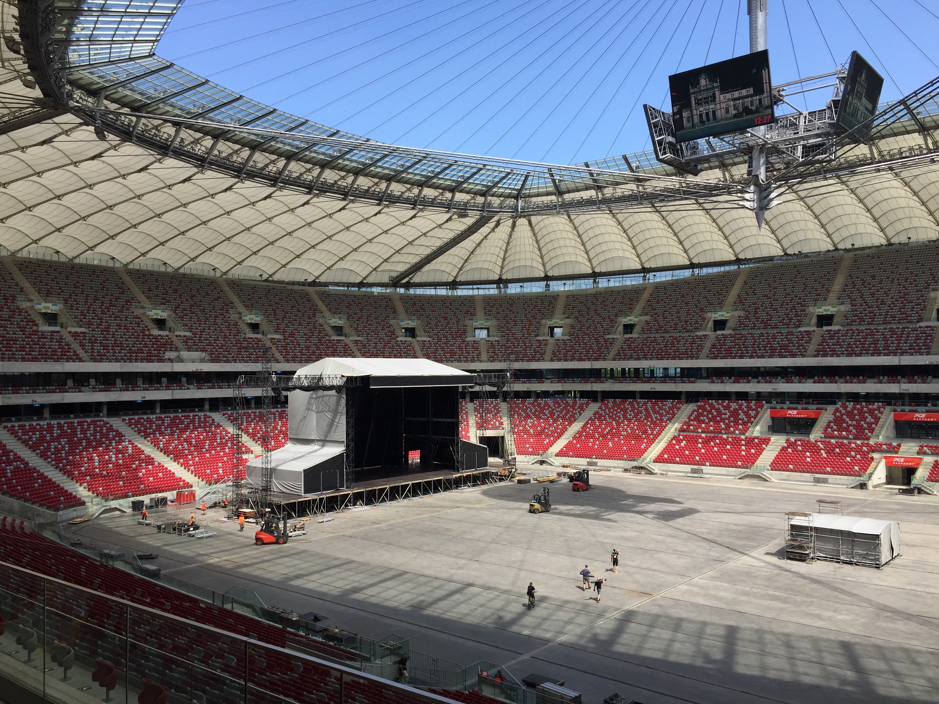 PGE Narodowy budowa sceny na koncert depeche MODE 2017.07.19