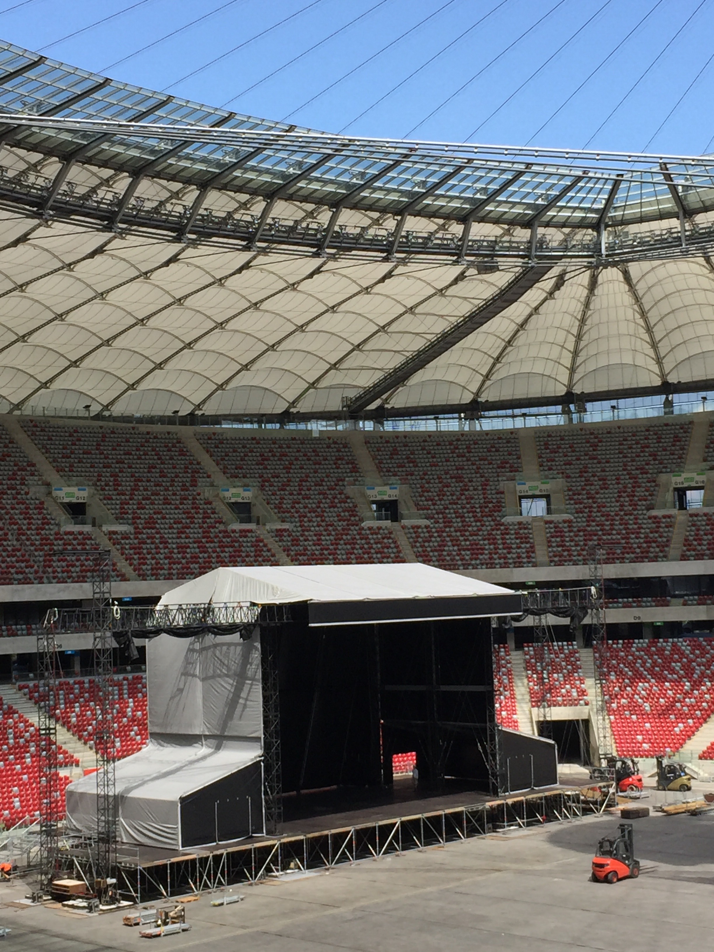 PGE Narodowy budowa sceny na koncert depeche MODE 2017.07.19