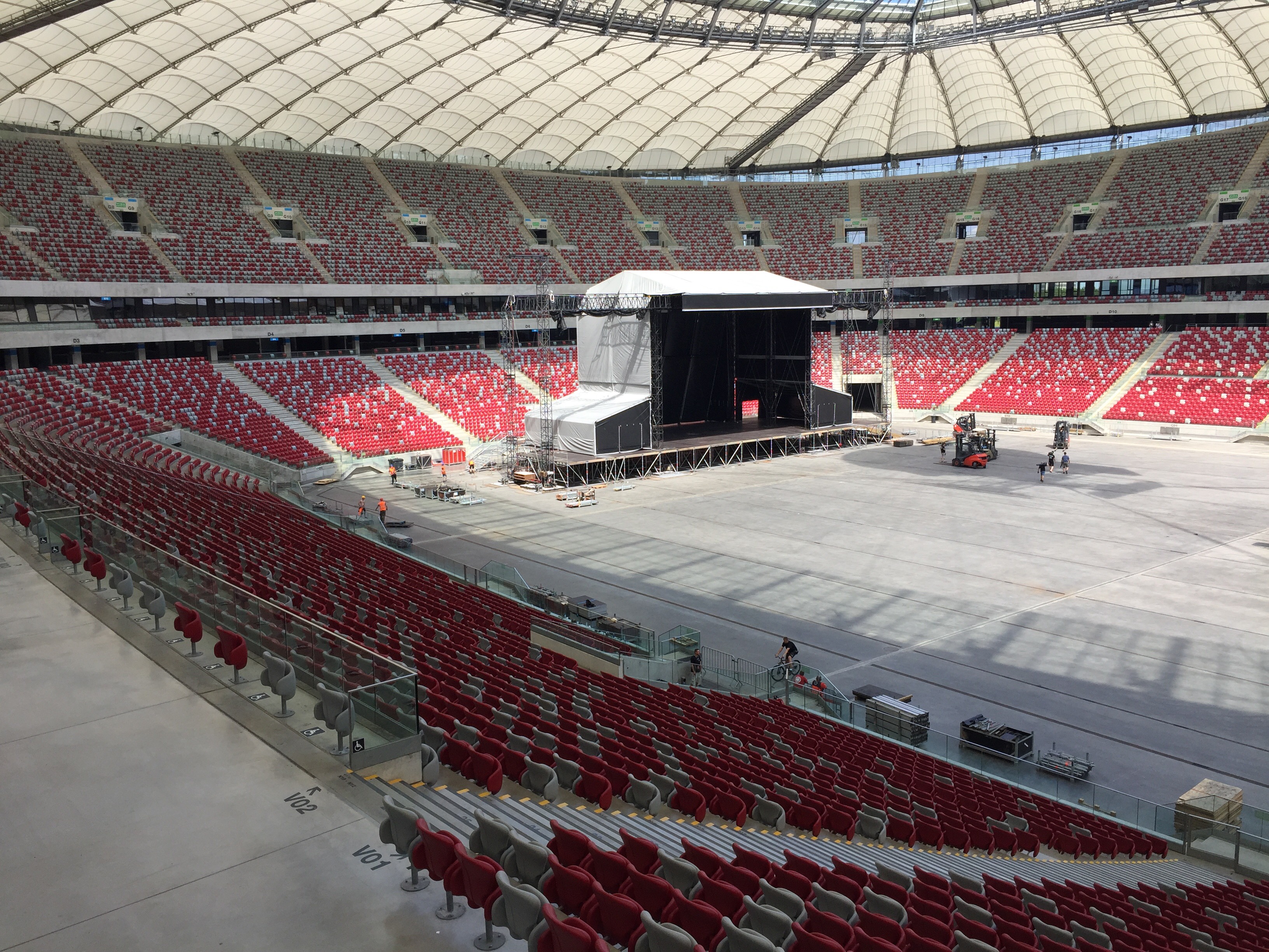 PGE Narodowy budowa sceny na koncert depeche MODE 2017.07.19