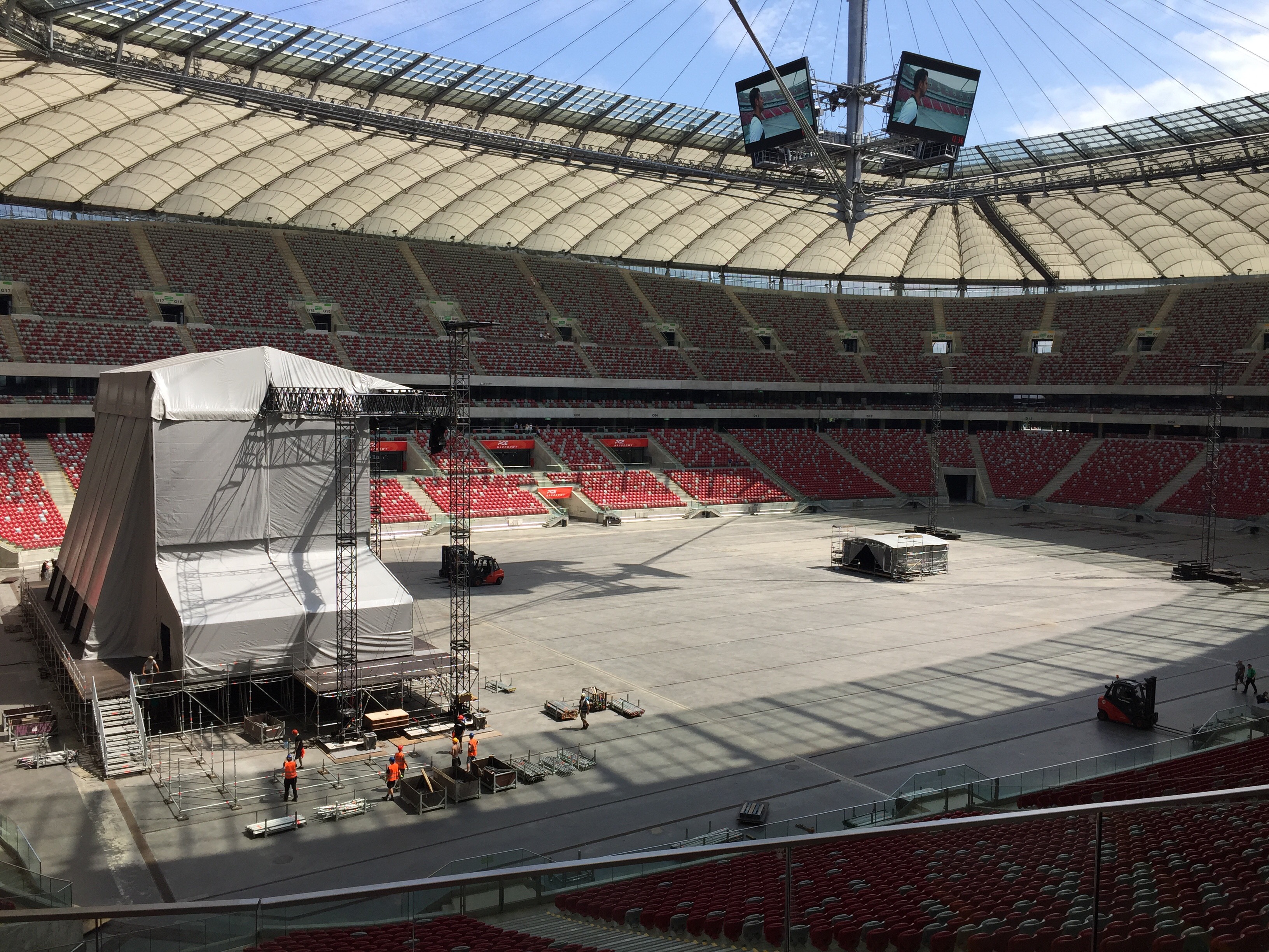 PGE Narodowy budowa sceny na koncert depeche MODE 2017.07.19