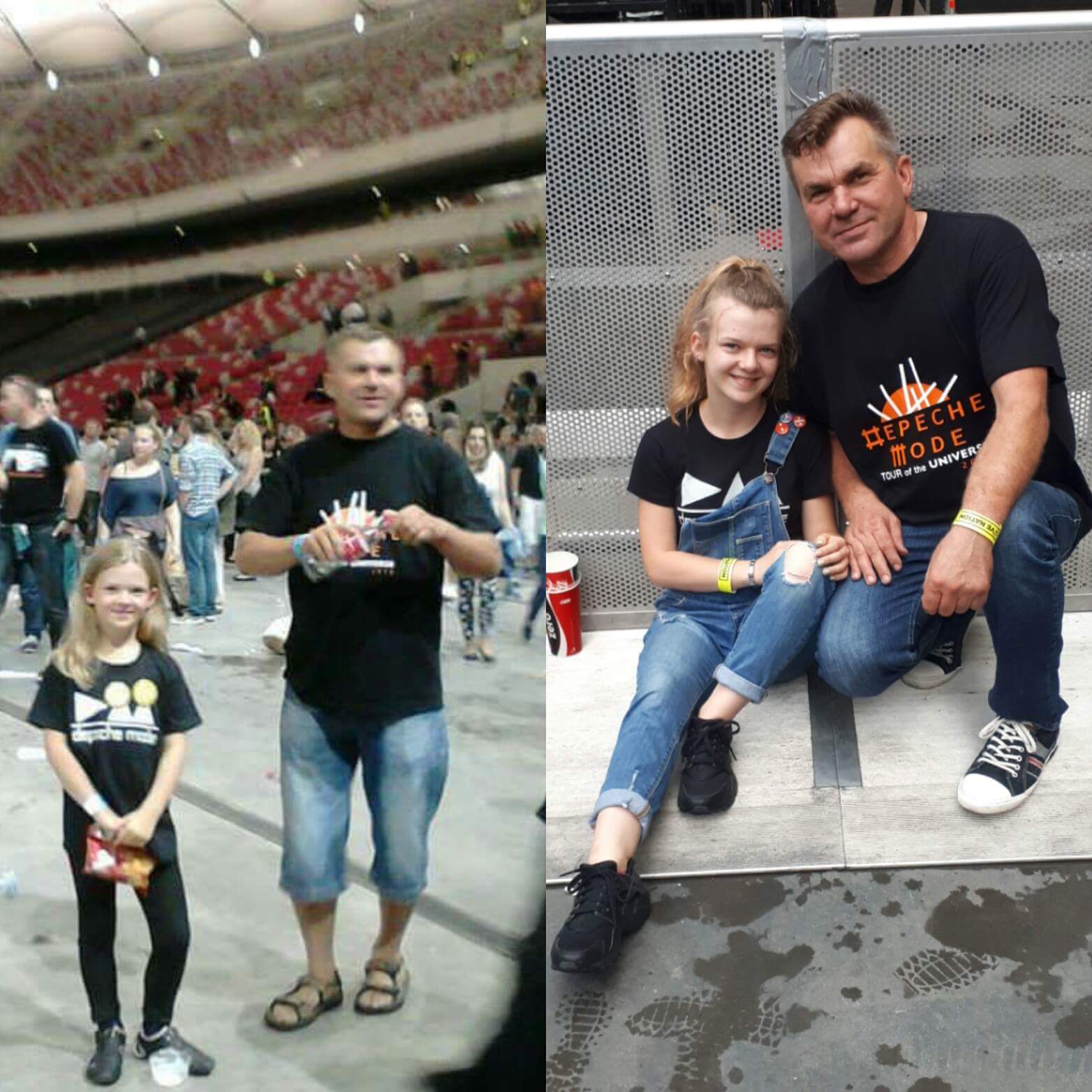 Kornelia z Tatą 2013 i 2017.