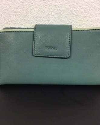 Fossil - Emma Tab Clutch Wallet with RFID - Arctic Mist (Aqua)