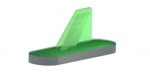 3D model of aircraft radome for electromagnetic simulation and RF performance analysis.