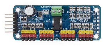 PCA9685 16 Channel 12-Bit PWM Servo Shield Driver I2C Interface