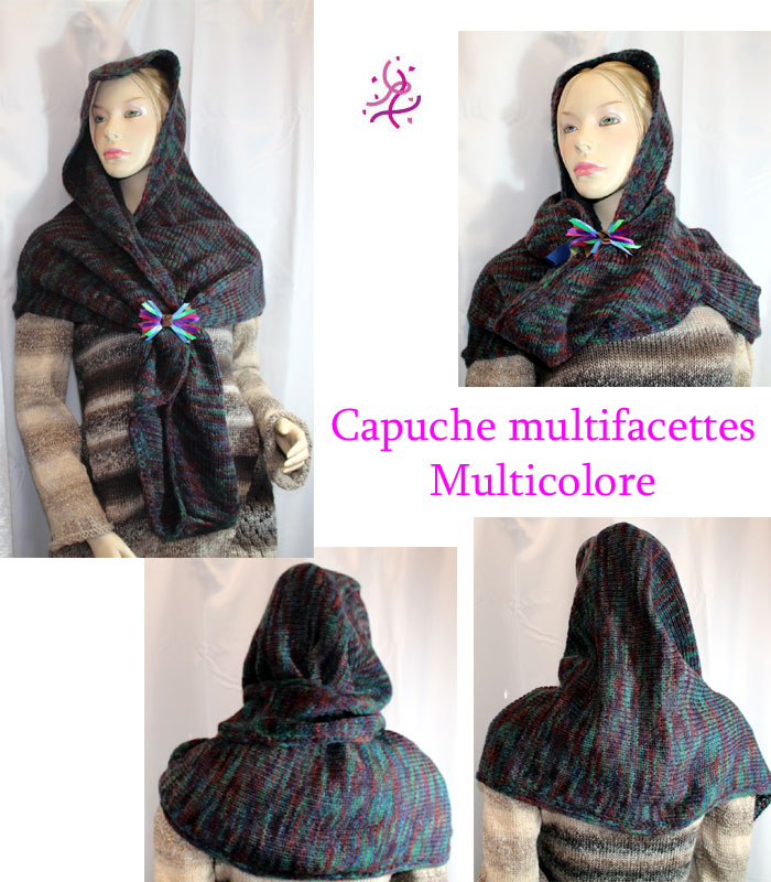 Capuche multifacettes, multicolore