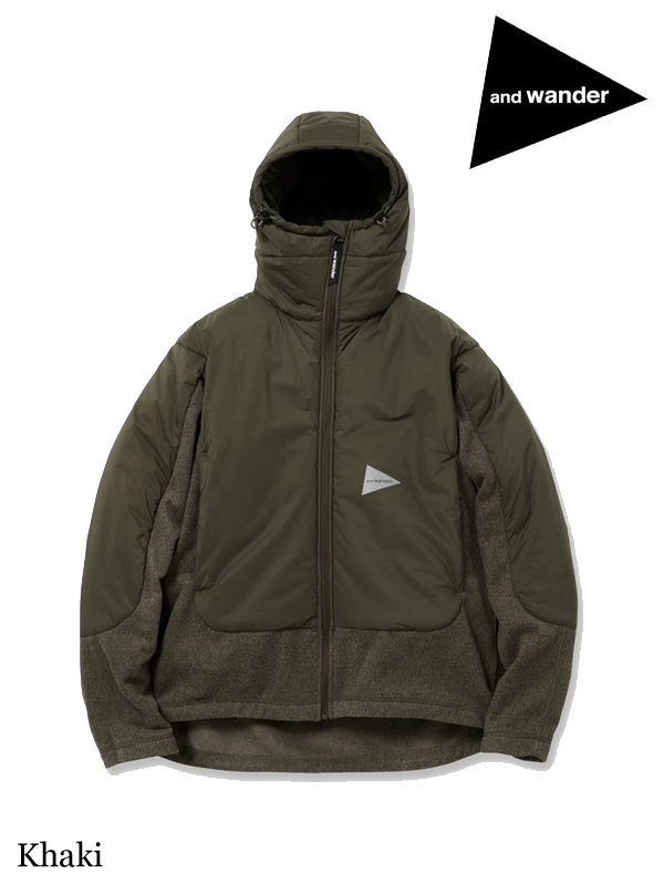 and wander /top fleece vest /size3 /カーキ