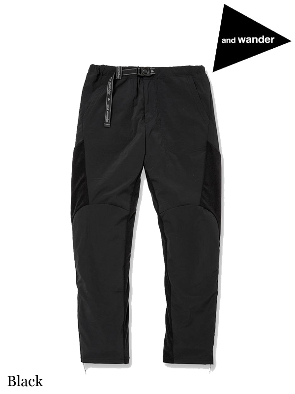 nylon double cloth pants #Black [AW93-FF015]｜and wander 入荷しま