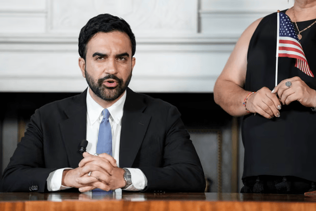 New York City Mayor Zohran Mamdani delivers a fiercely progressive, pro-immigrant counterweight speech behind George Washington’s historic desk.