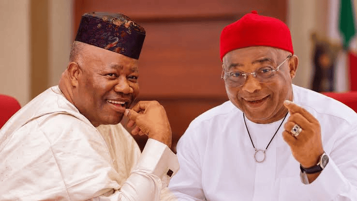 Senate President Godswill Akpabio seeks President Bola Tinubu's support for the 11th Senate presidency leadership and sends a warning to Imo Governor Hope Uzodimma.
