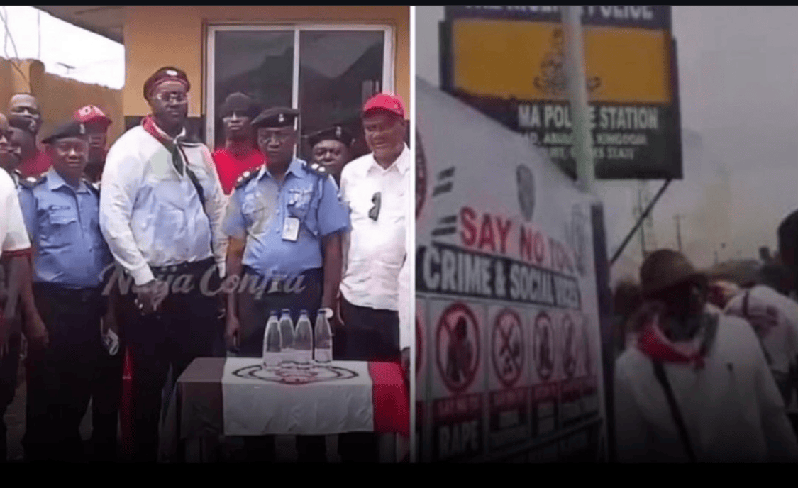 Rivers State Police Command removes the Abuloma DPO after suspected cult members renovated a police outpost and celebrated the project completion.