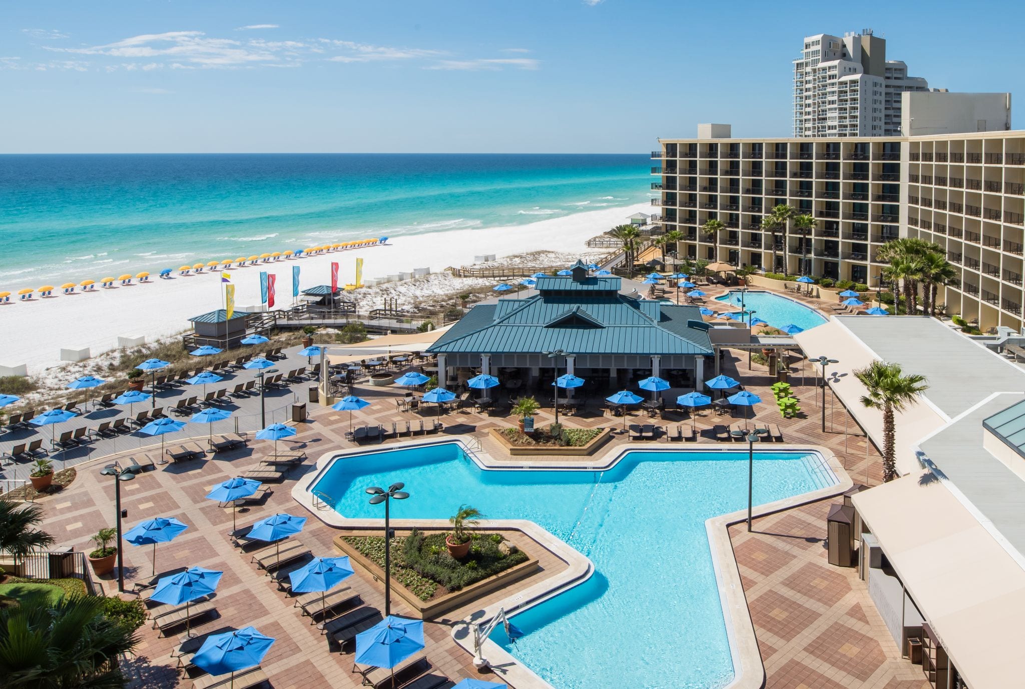 30a Songwriters Festival by popular Nashville life and style blog, Modern Day Moguls: image of Hilton Sandestin Beach Golf Resort and Spa swimming pools. 