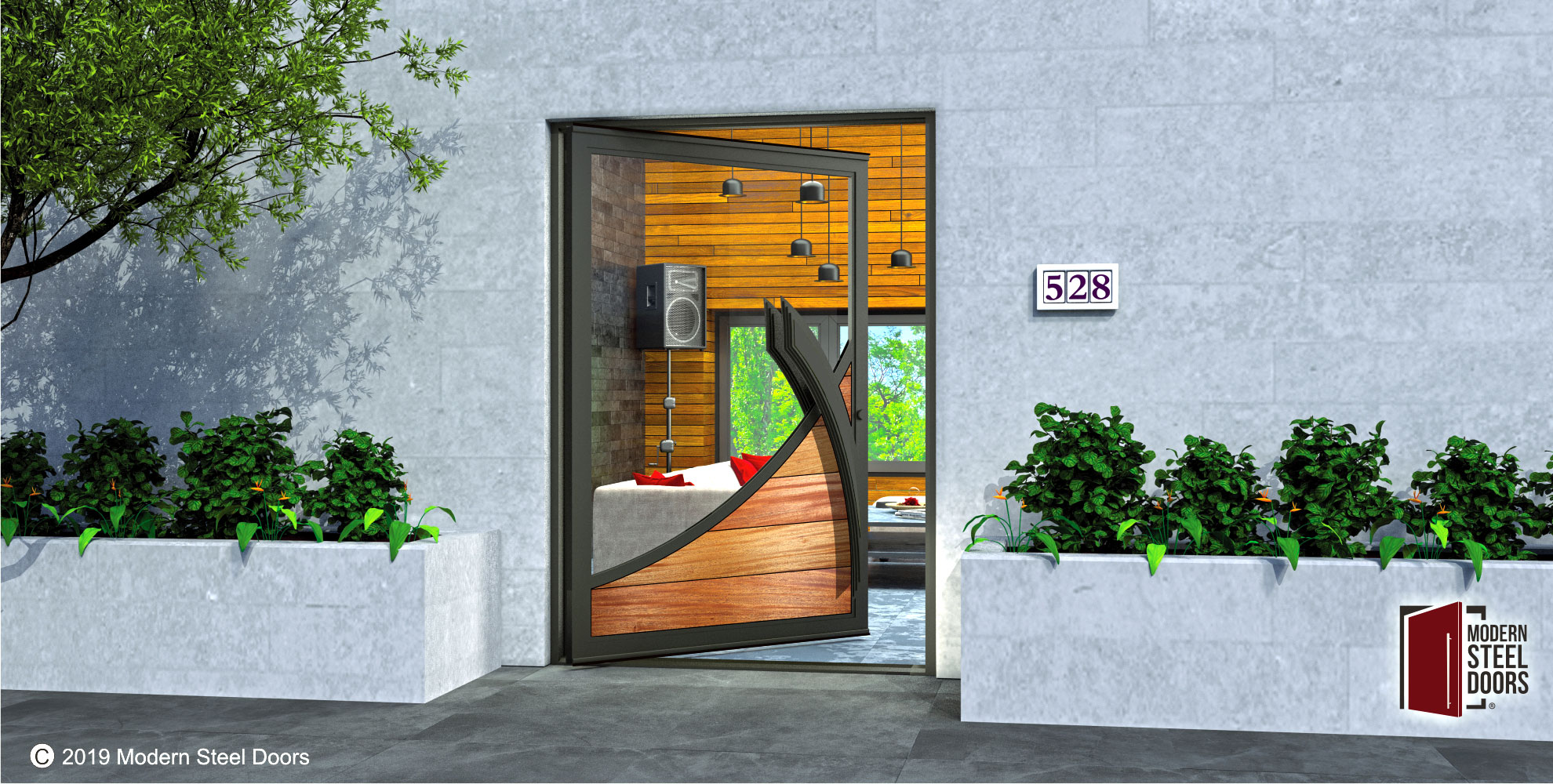 Mahogany Front Door With Glass Wood Glass Exterior Door