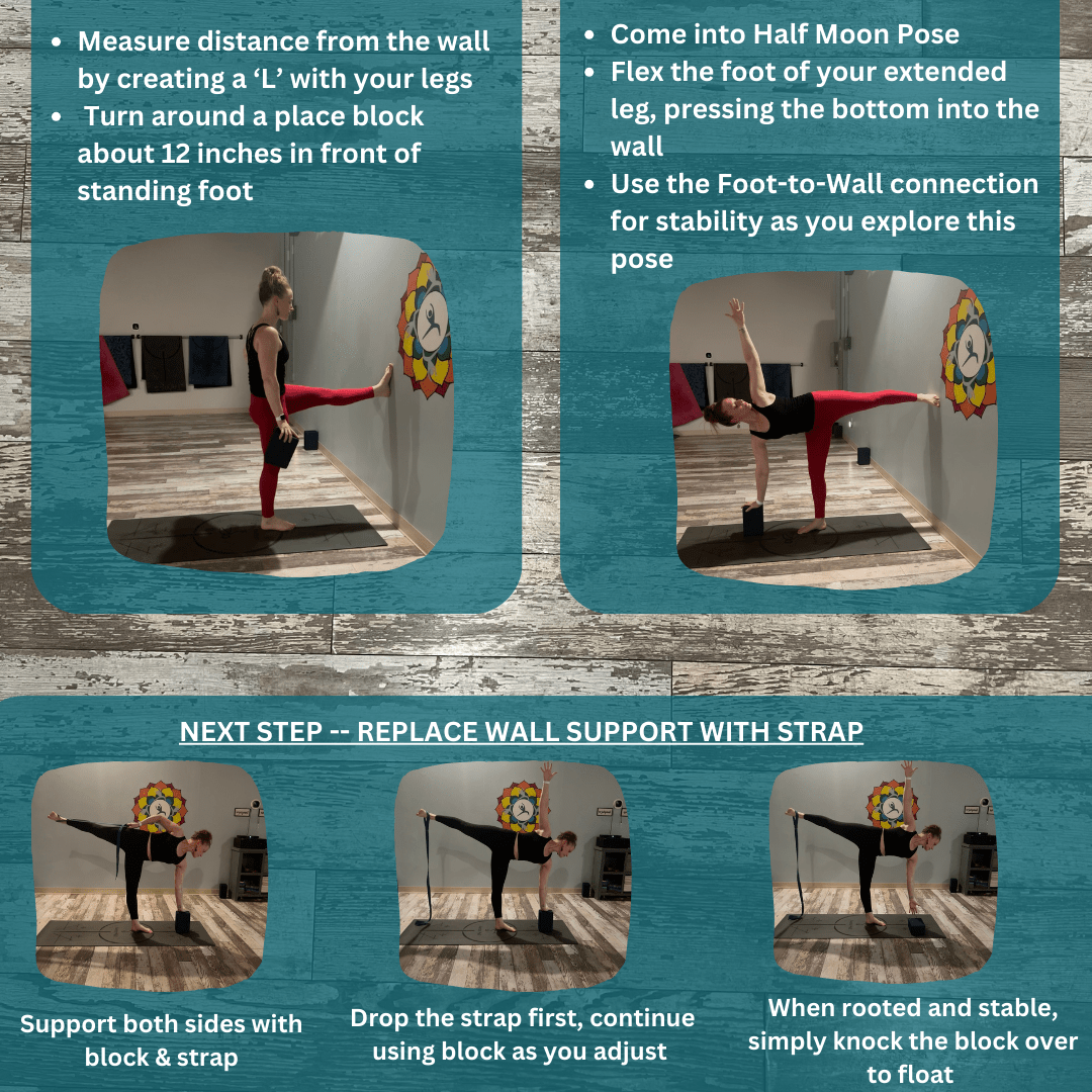 Half moon: ardha chandrasana