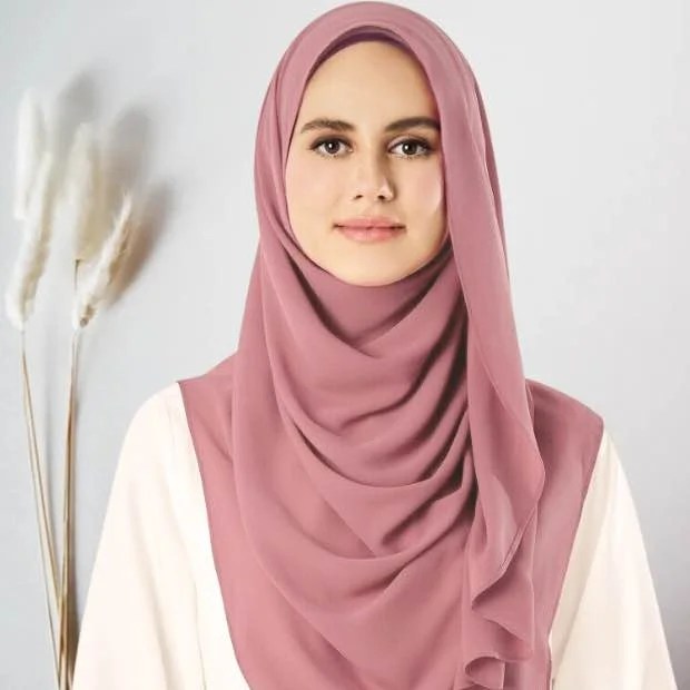 Instant Double Loop Hijab - Peachy Pink