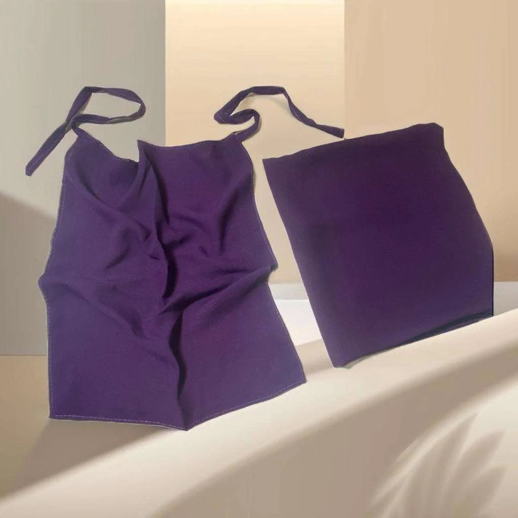 Hijab & Niqab Set (Tie-Back) - Brinjal Purple