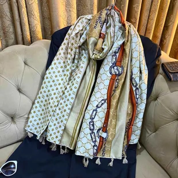 Printed Lawn Hijab - Signature Tassels