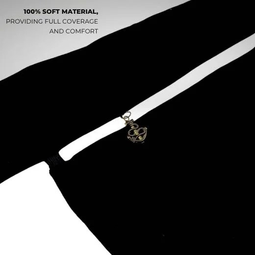 A luxury Imported Saudi niqab laid flat, displaying its elegant shape, color, and fine stitching. Modify.pk