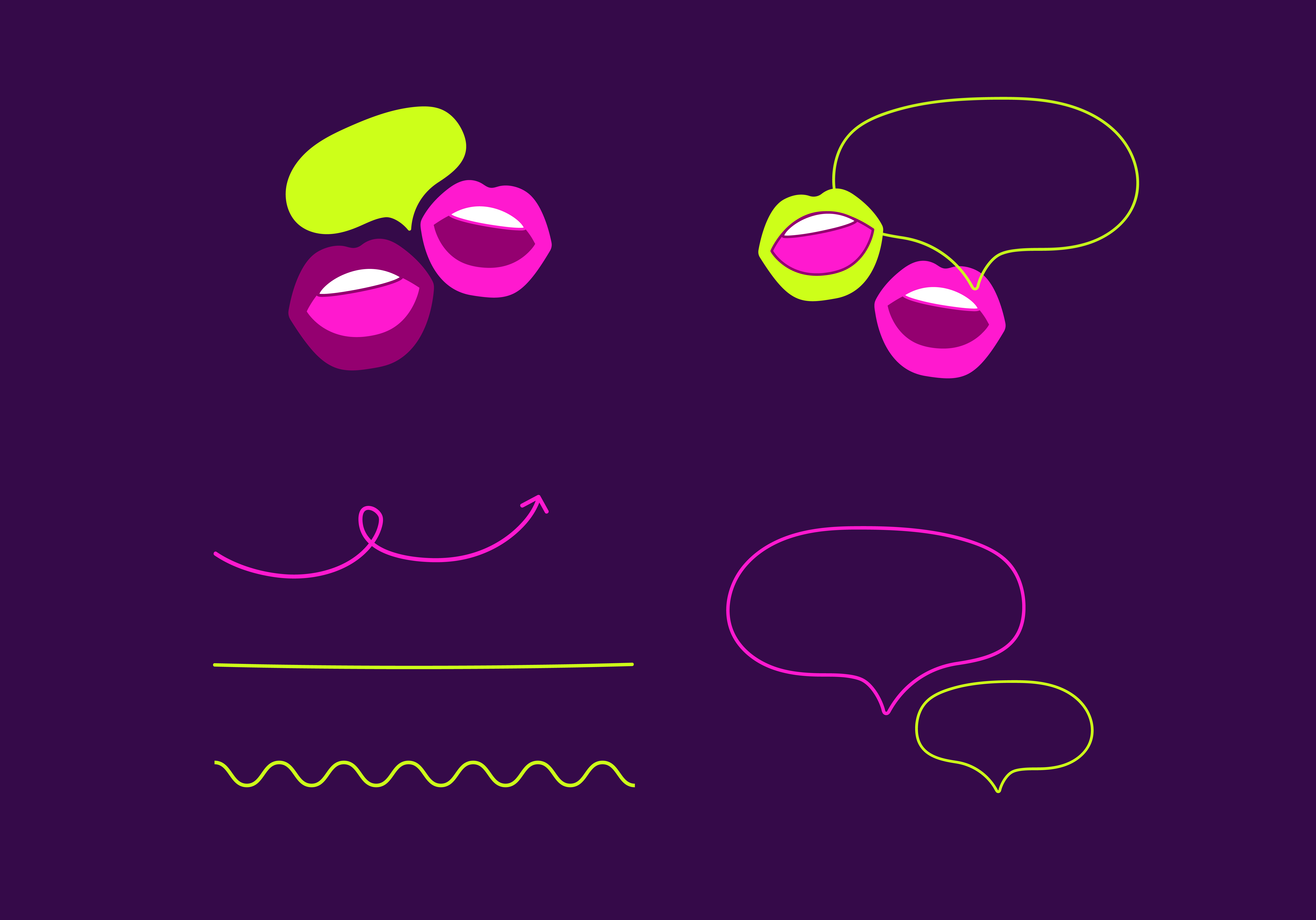 Candy Broth graphic design samples.