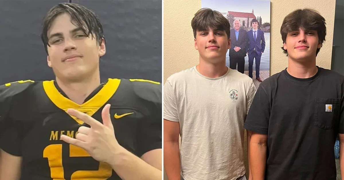 Texas high school football star dies in his twin brother's arms at the stadium after being brutally stabbed
