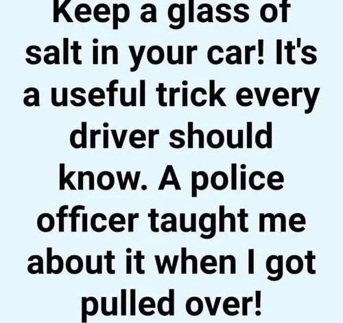 Put a Glass of Salt in Your Car, Here Is Why Every Driver Should Try