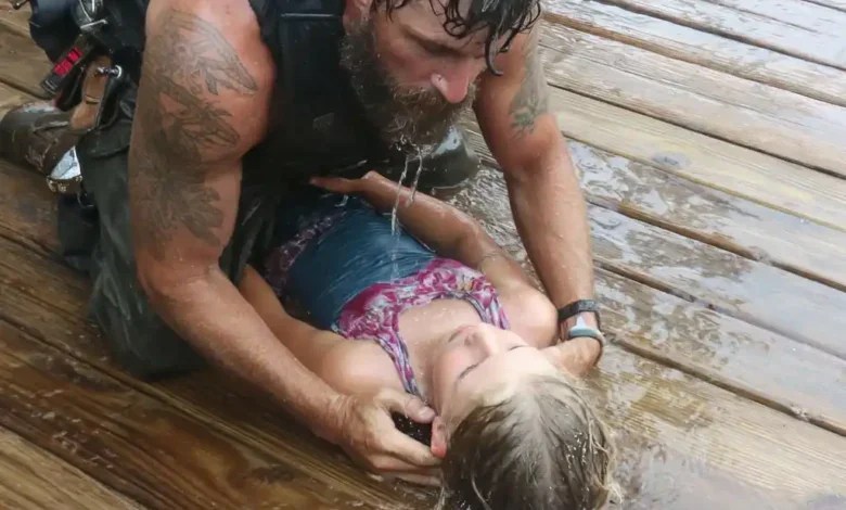 Biker Pulled My Drowning Daughter From The Lake Then Vanished Before I Could Thank