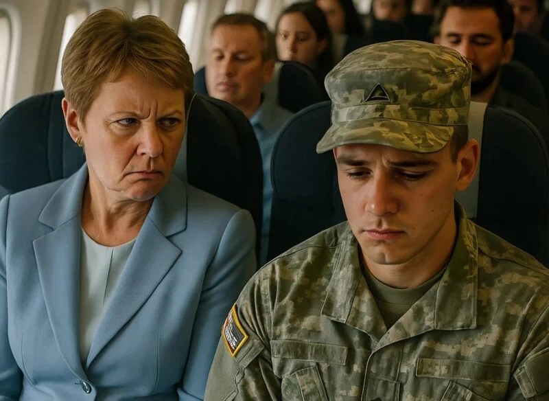 On the plane, a woman shouted at a young soldier, calling him a traitor to the Motherland: but the next day she read his name in the news and regretted what she had done