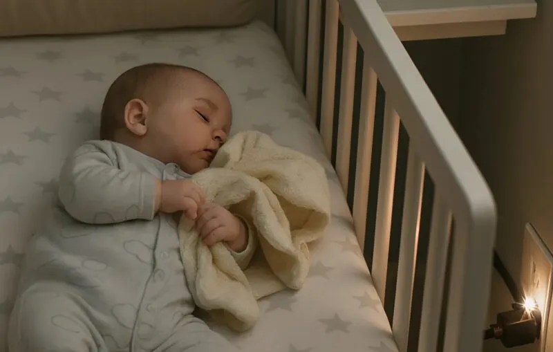 In the morning, I smelled a strange burning odor coming from the nursery: after reviewing the camera footage, I realized that the outlet next to the crib had caught fire, and my child was saved only because of what happened next…