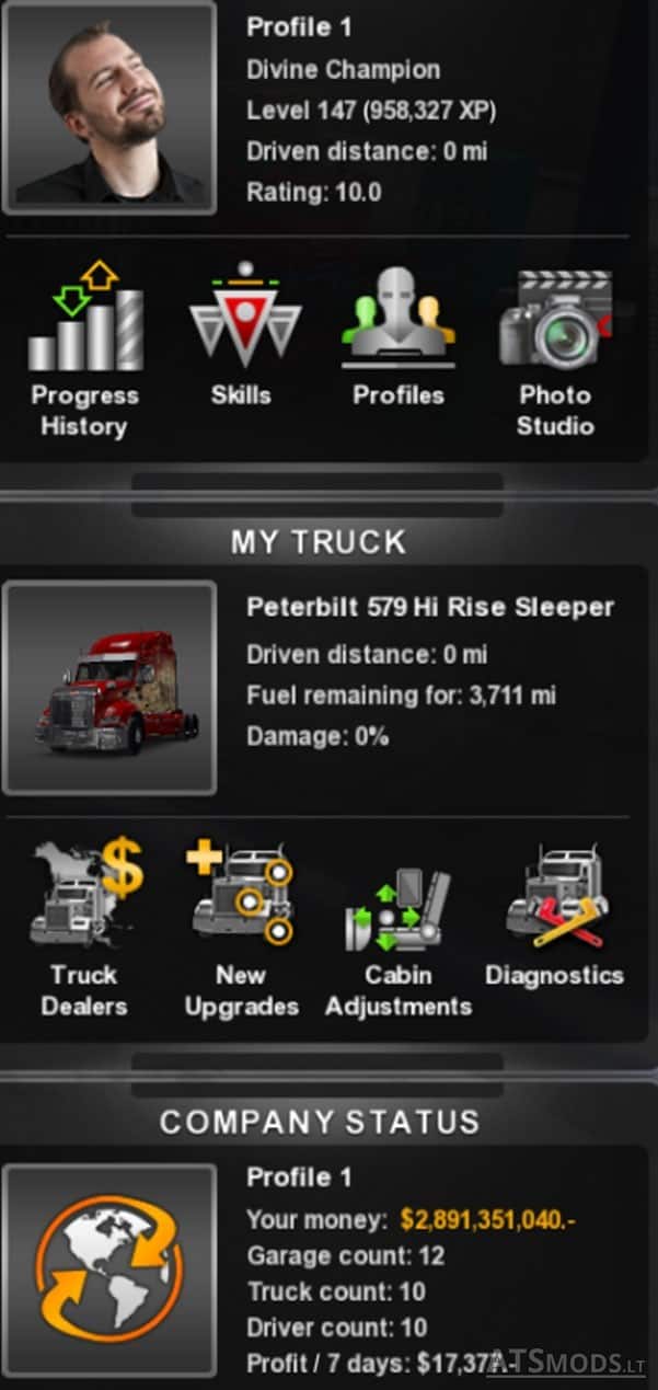 Save Profile With All Unlocked ATS - American Truck Simulator Mod | ATS Mod Save Profile With All Unlocked ATS - American Truck Simulator Mod | ATS Mod