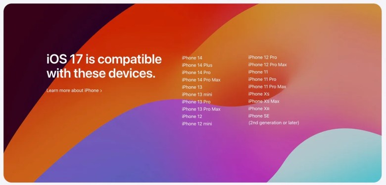 ما هي هواتف ايفون التي سيتم تحديثها إلى iOS 17