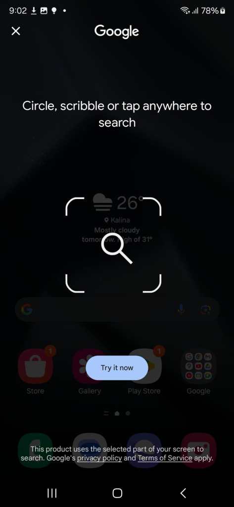 طريقة استخدام Circle to Search