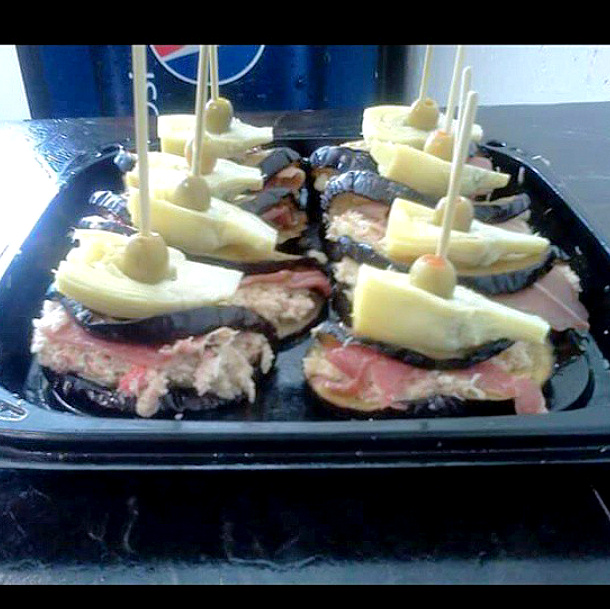 Grilled Eggplant and Prosciutto Stack. Photo provided
