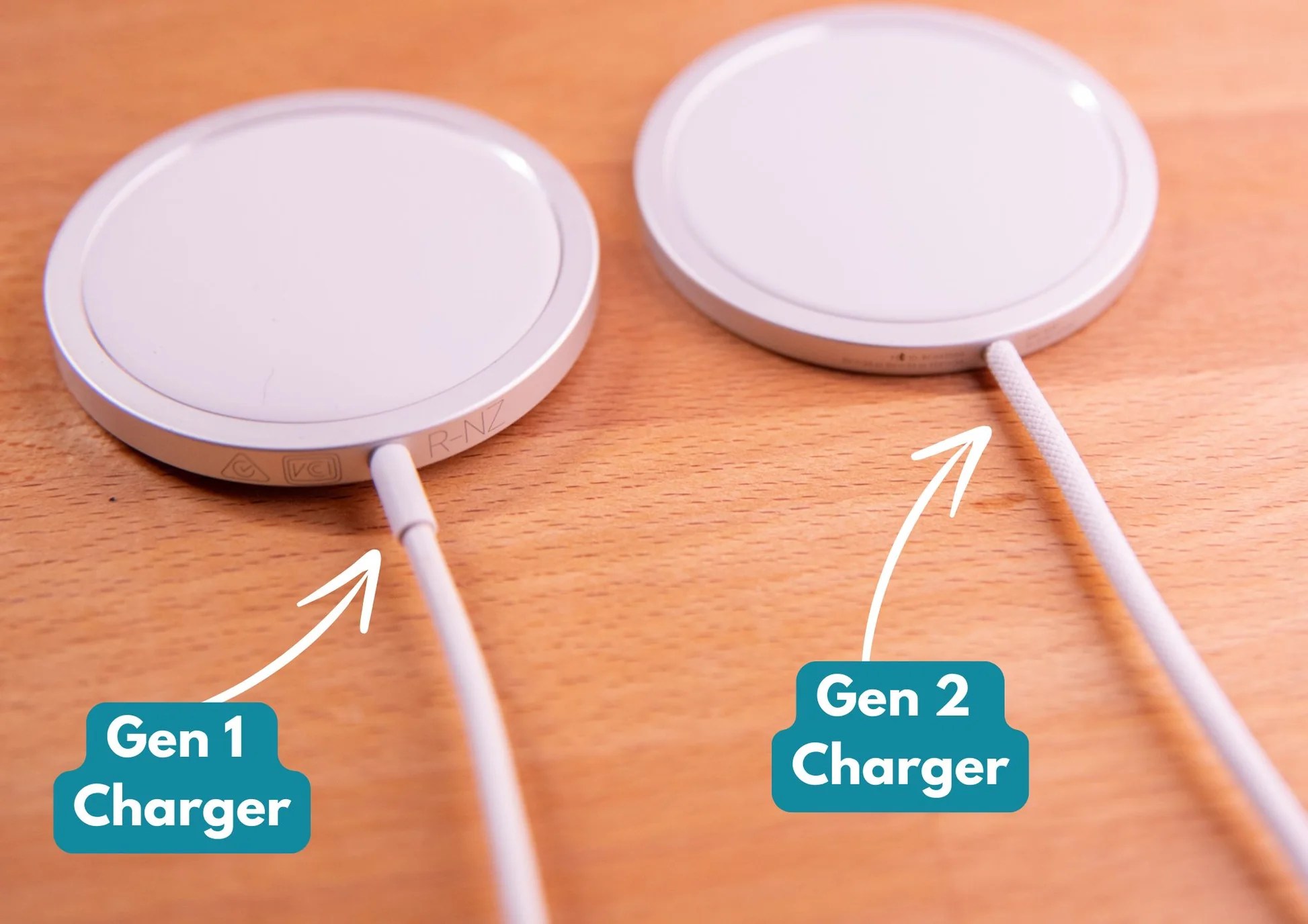 Vergleich Gen1 und Gen2 MagSafe