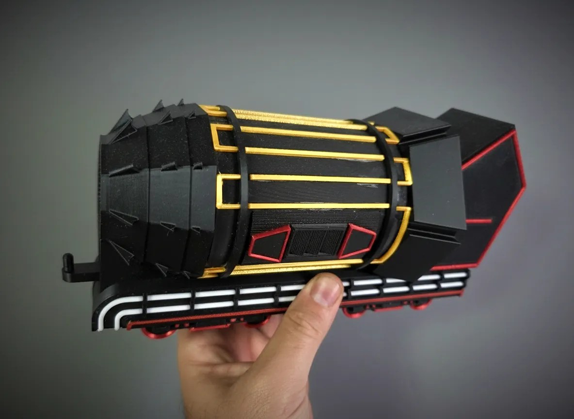 Zurück in die Zukunft Fanart – Lokomotive Modellbau Set, Geschenk für Männer & Bastler - Time Train Bausatz BTTF – 3D Druck Steampunk Zug DIY