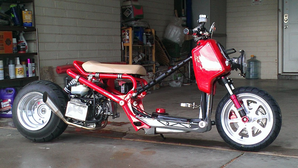 MOJO CUSTOMS: HONDA RUCKUS GET BOLT ON FATTY MOUNT (8 inch offset)