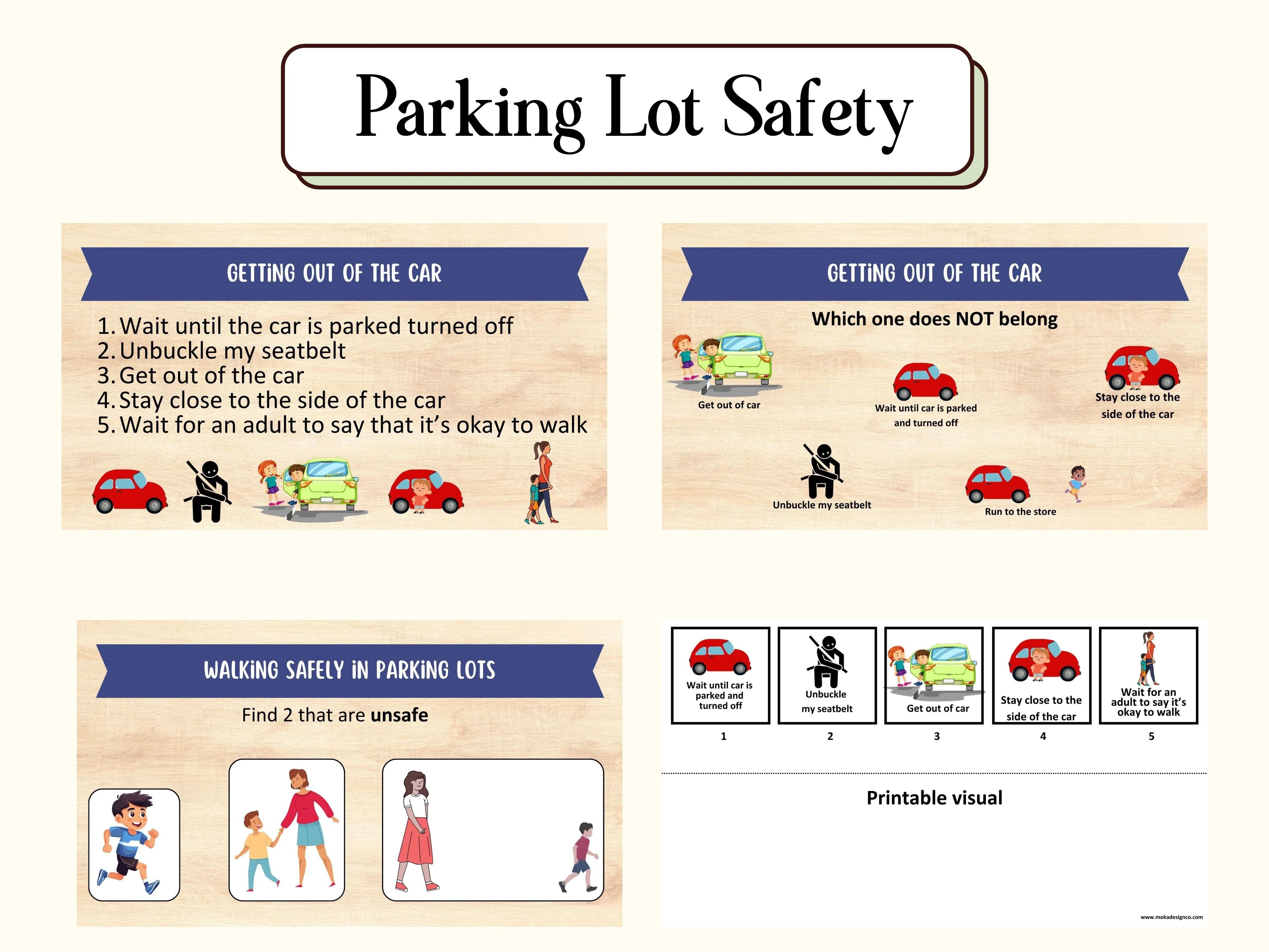 Teaching Parking Lot Safety Free Downloadable Pdf Moka Design Co
