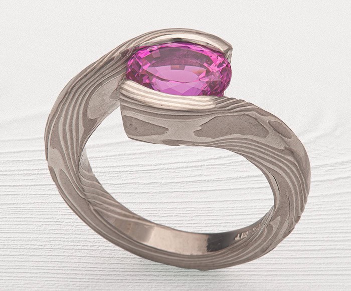 sapphire embrace engagement ring