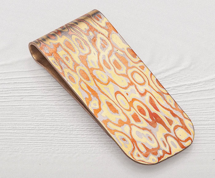 Money Clip in Mokume