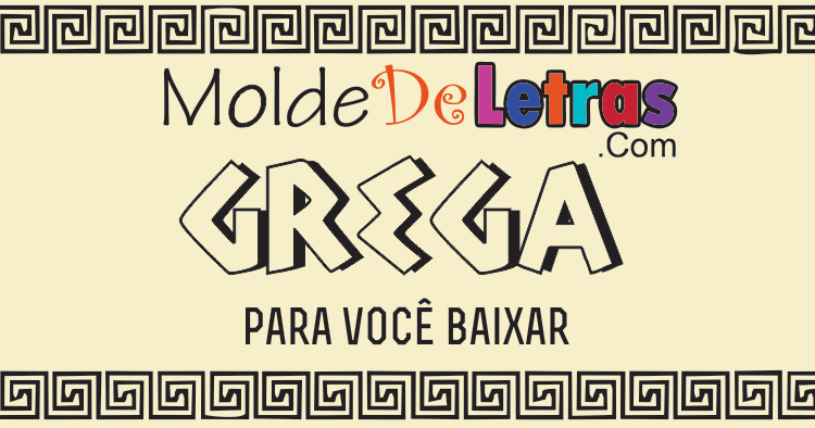 Molde de Letras Gregas