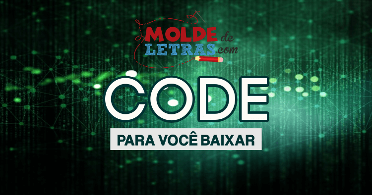 Molde de Letras e Números Code