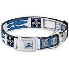 BUCKLE DOWN DOG COLLAR - STAR WARS R2-D2 BOUNDING - 1.0 WIDE 11"-16.5"