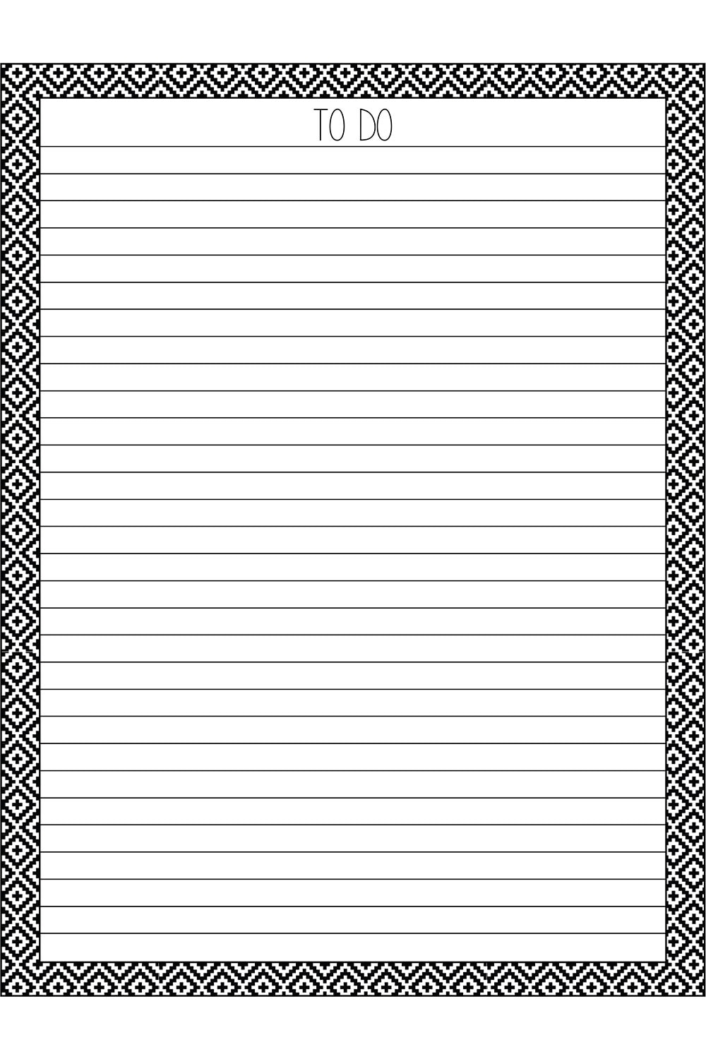 printable to do lists 5 different designs in various sizes