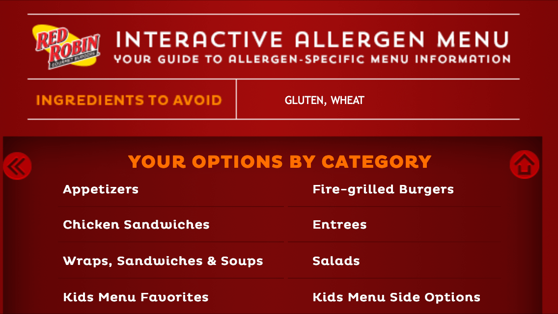 My daughter and i have eaten here several times and have never gotten sick. Red Robin Gourmet Burgers Giveaway Interactive Allergen Menu Review Mommin It Up