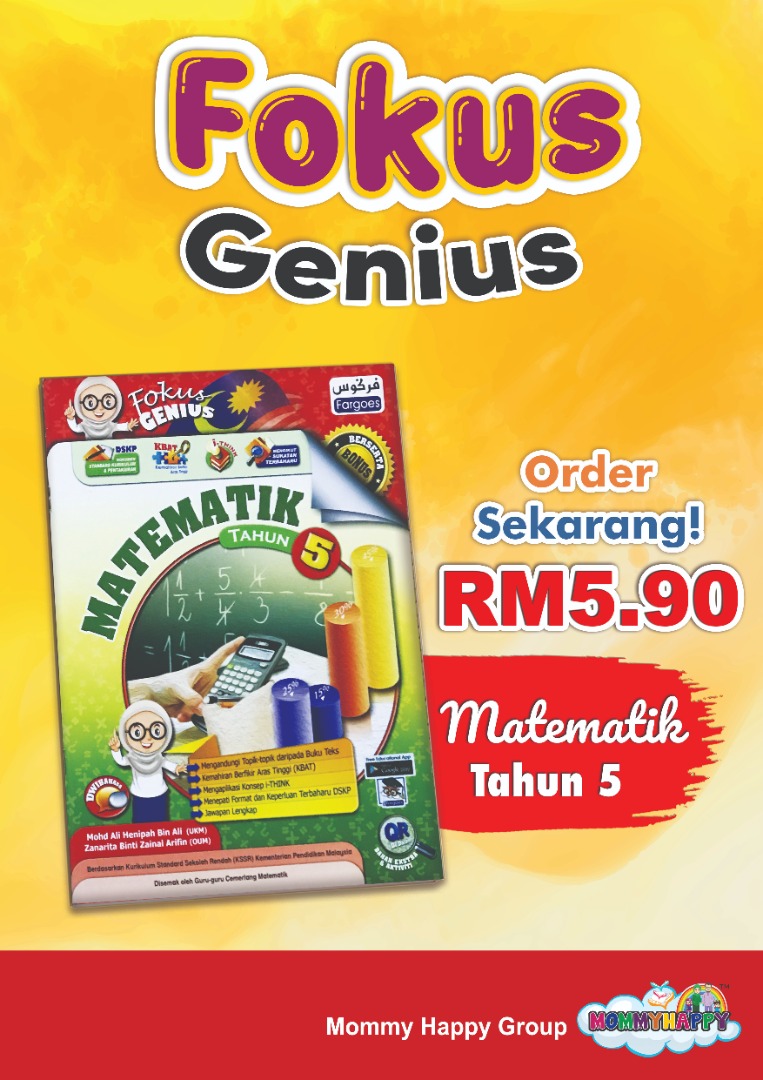 Check more flip ebooks related to buku teks matematik tahun 3 jilid 1 of. Aka34 Fokus Genius Matematik Tahun 5 Mommyhappy