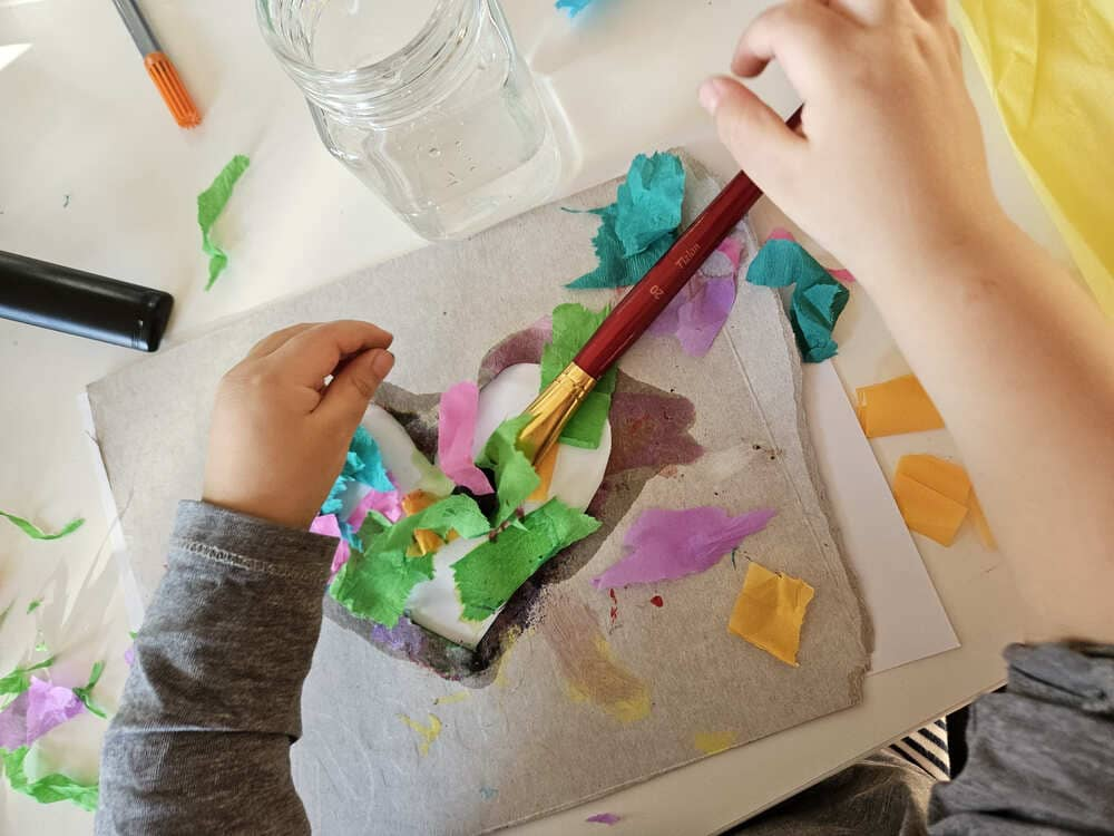 how to get the tissue paper to bleed 