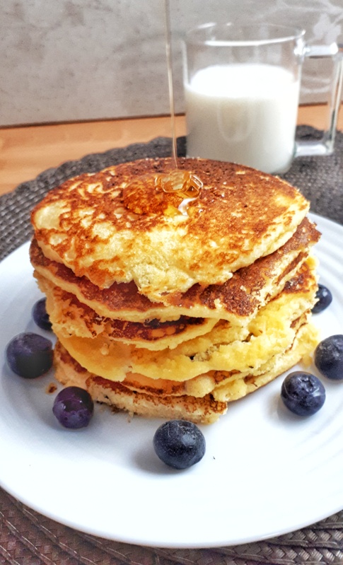 Coconut Flour fluffy pancakes are low carb, keto and sugar-free. Easy and quick to make, really is the best healthy breakfast! 