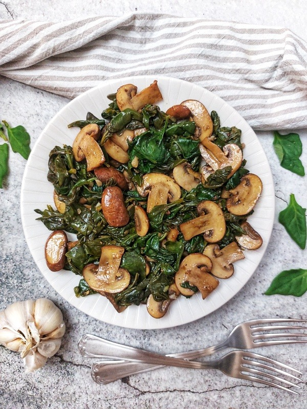 Sautéed mushrooms with spinach is a simple, delicious, and nutritious side dish that fits into any diet. Quick, easy, and perfect for any occasion.